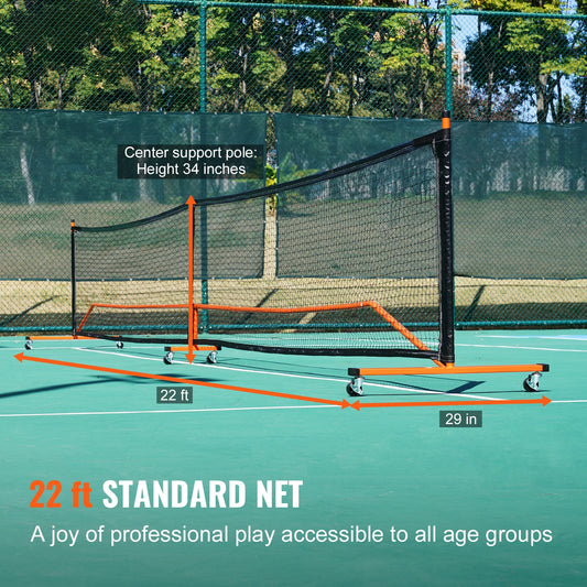 22FT Full Court Portable Pickleball Net System with Court Line