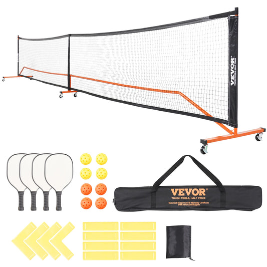 22FT Full Court Portable Pickleball Net System with Court Line