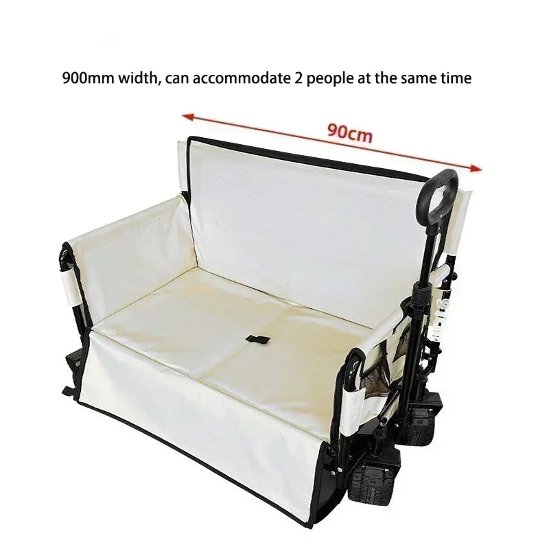 Outdoor camping cart, camping trailer, foldable stall, small cart, hand pulled travel camping picnic cart