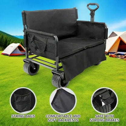Outdoor camping cart, camping trailer, foldable stall, small cart, hand pulled travel camping picnic cart