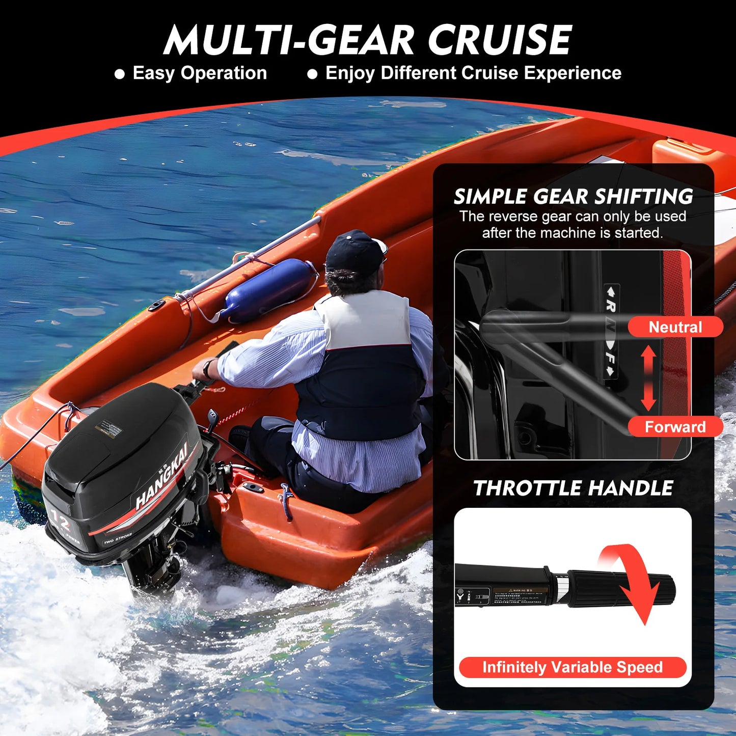 12HP Aluminum Outboard Motor