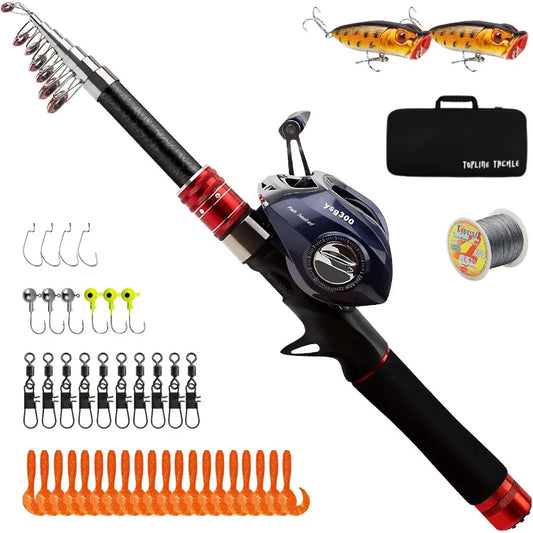 Telescopic Fishing Rod and Reel Combo